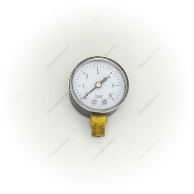 Манометр 1/4" (6-Bar, вертикальный, Dкорп:53-мм, пластик) [AEZ]