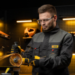 Очки защитные открытые, поликарбонатные, увеличенная прозрачная линза,  регулируемые дужки// Denzel