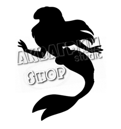 Трафарет для блеск тату "Русалка