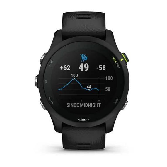 Умные часы Garmin FORERUNNER 255 Music с черным ремешком