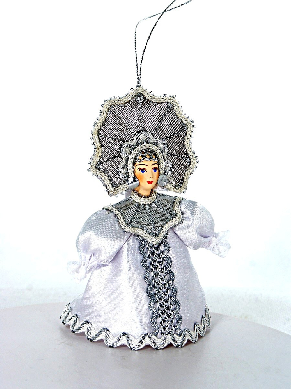 Кукла-подвеска Снежинка-Снегурочка
