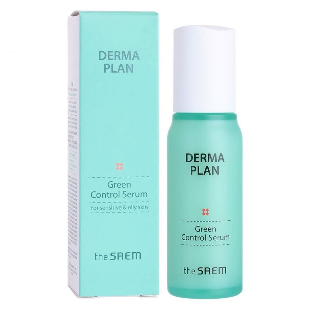 The Saem Derma Plan Green Control Serum успокаивающая сыворотка с полынью