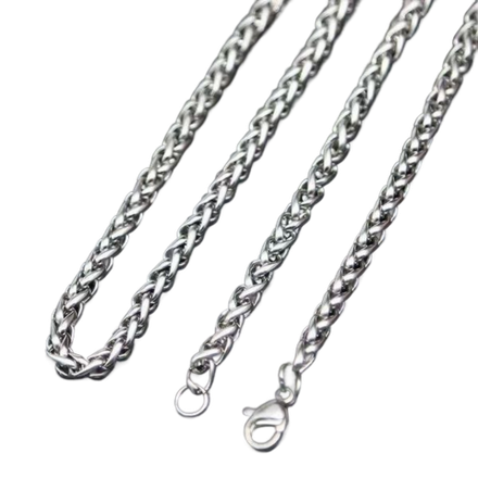 Цепочка плетеная 55см. с карабином. D=2.5мм