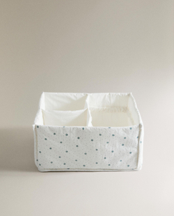 Zara Home Корзина из хлопка, цвет бежевый, 30 см