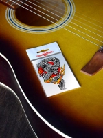 Стикер - японский дракон в огне