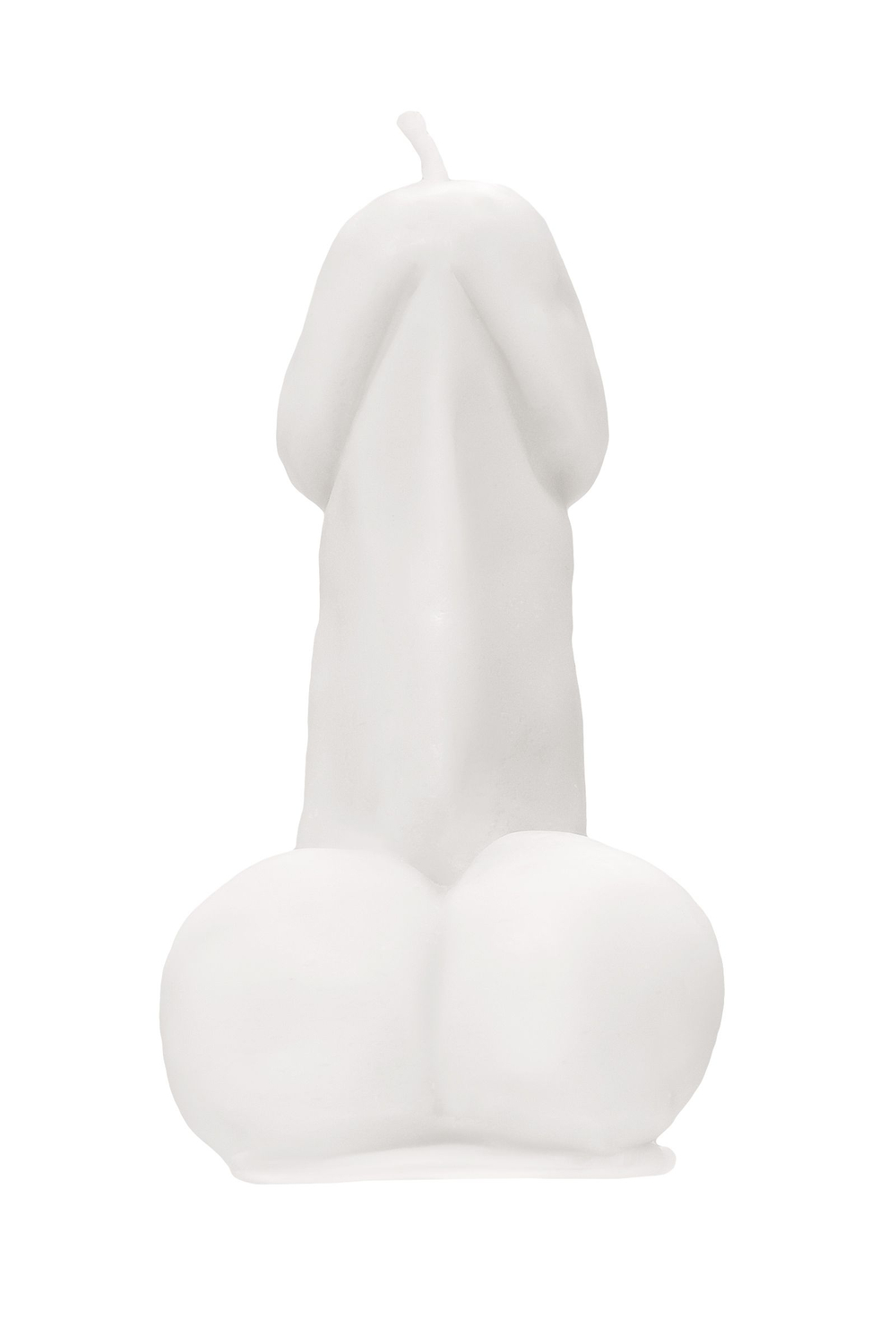 Белая свеча в форме пениса - 47 гр.