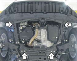 Защита картера Двигателя, КПП. 5 мм, Алюминий. для Toyota RAV 4 2013-2019 MOTODOR.32518