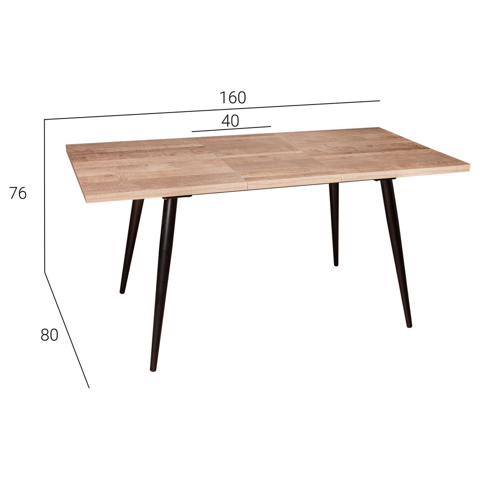 Стол раздвижной Stanley (120+40) дуб эндгрейн