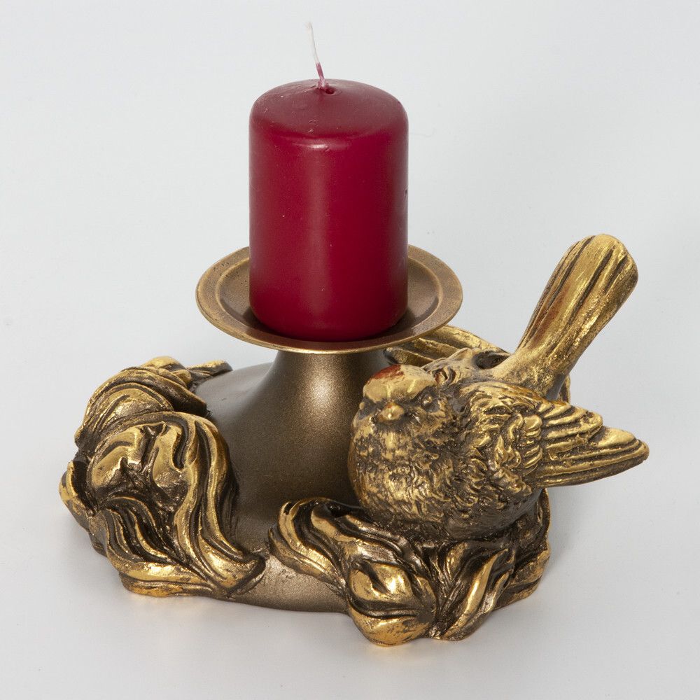 Подсвечник Птичка Бронза