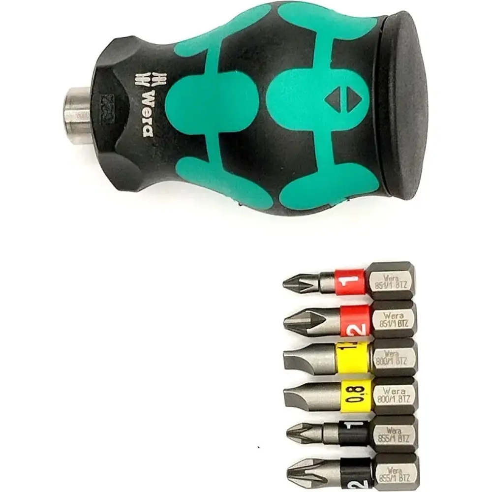 Отвёртка с набором бит Kraftform Kompakt Stubby WERA 05008886001