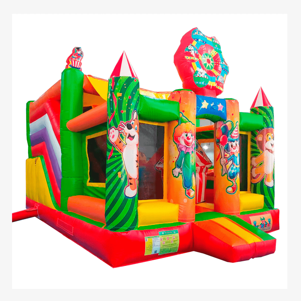 Коммерческий надувной батут "Русский цирк" с крышей, 6x4x4 м