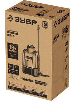 ЗУБР 15 л, аккумуляторный опрыскиватель (ОПЛ-15)