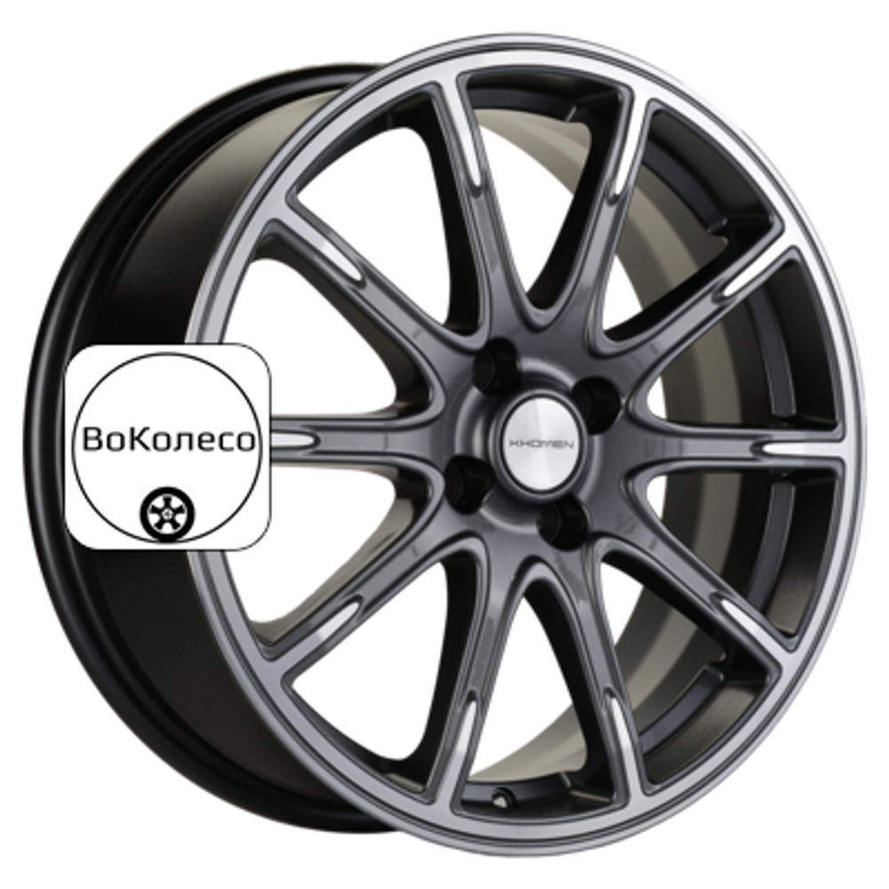 6,5x17/4x100 ET50 D60,1 KHW1707 (Lada Vesta) Gray-FP Khomen Wheels