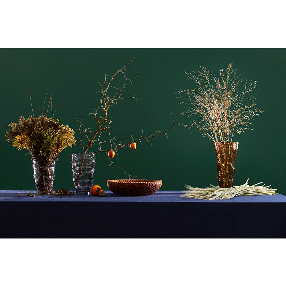 Ваза crumpl, 25 см, серая