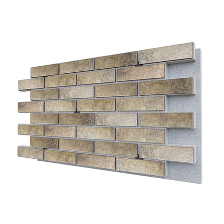 Негорючая термопанель ППС PRO Керамин Орегон 2 Серо-бежевый 0,612 м², 1020x600 мм