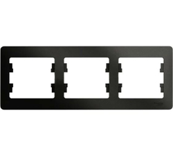 GLOSSA 3-постовая РАМКА, горизонтальная, АНТРАЦИТ GSL000703