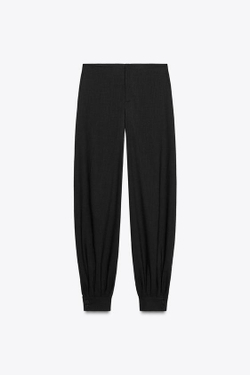 ZARA БРЮКИ-БАГГИ С МАНЖЕТАМИ — ZW COLLECTION, ЧЕРНЫЙ