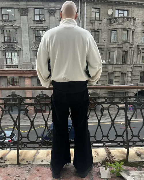 Толстовка Denis Detalov Zip-up Fleece молочно-черная