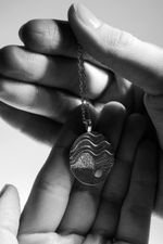 Подвеска Море, я скучаю с перламутром