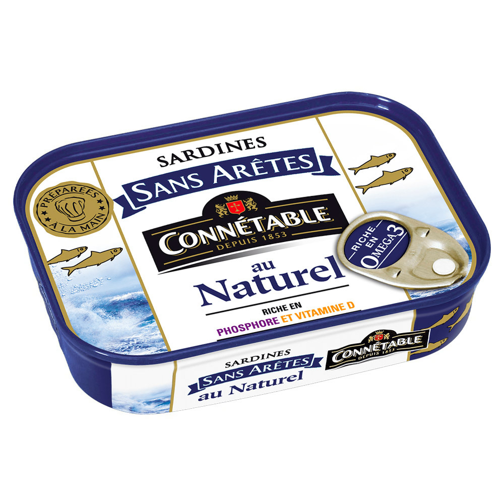 Сардины без костей в рассоле, Connetable, 140 г