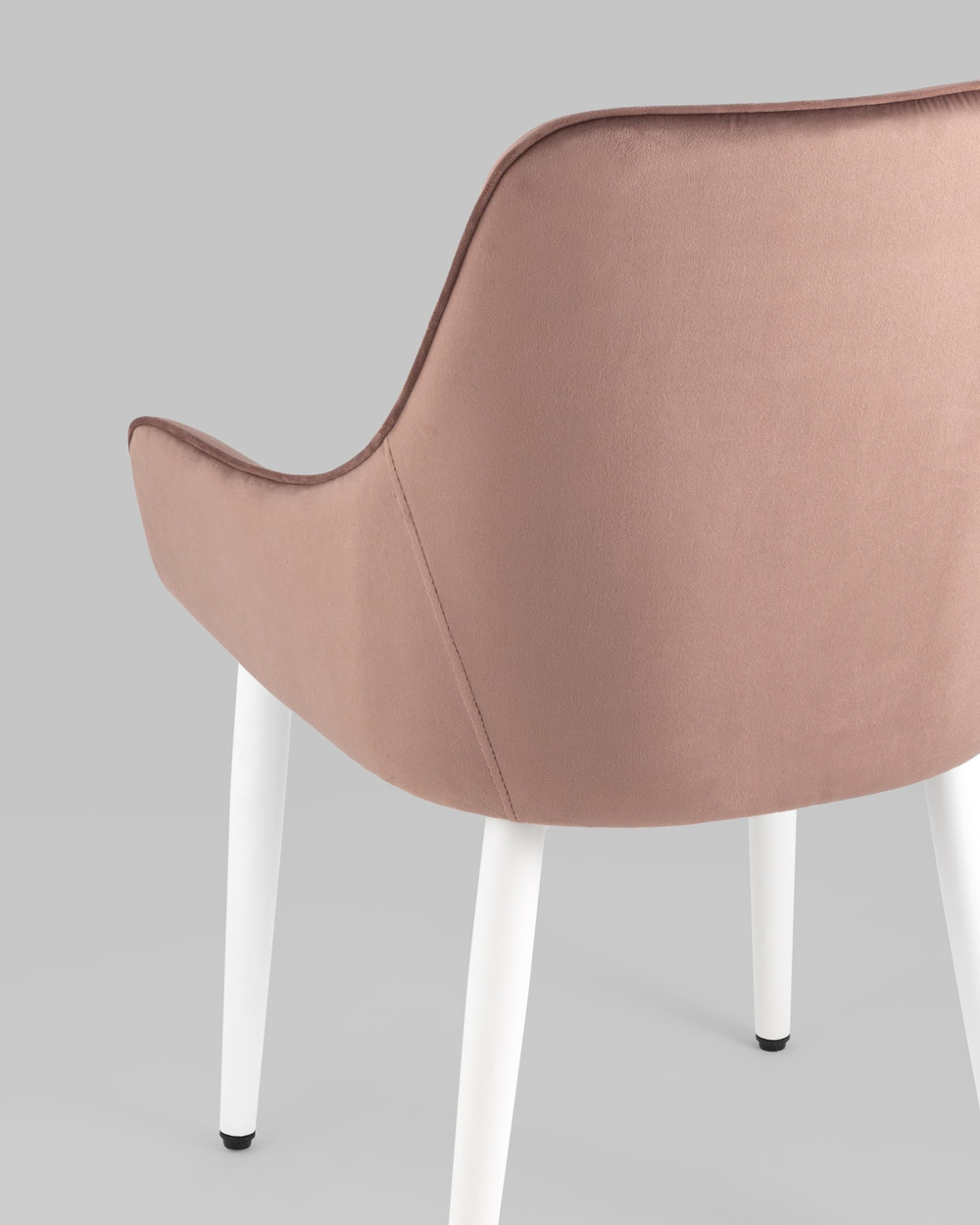 Стул Диана велюр пыльно-розовый ножки белые 4 шт