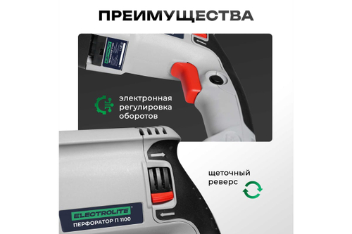 Перфоратор ударный электрический Electrolite П 1100 6638