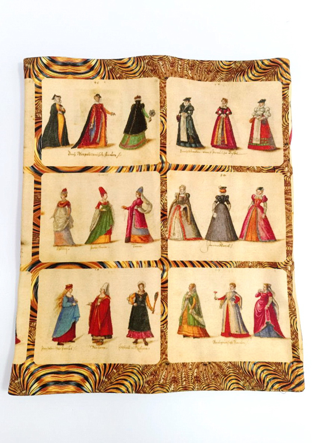 Двусторонний снуд "Дамские наряды» по мотивам иллюстраций с дамскими нарядами 16 века