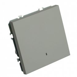 Выключатель одноклавишный с подсветкой без рамки Stekker Эмили 49941