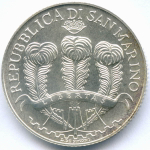 5 евро 2007 год. Сан-Марино. Год равных возможностей. Серебро BrUNC. Тираж 70000