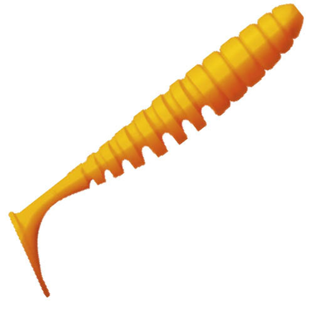 Приманка ZUB-SHAD  90мм(3,5")-5шт, (Цвет 405) желтый верх - оранжевый низ