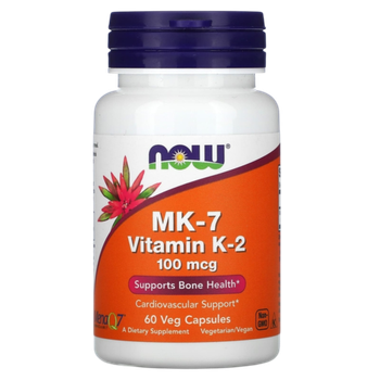 Now Foods MK-7 Vitamin K-2 100 mcg 60 caps , Витамин К2