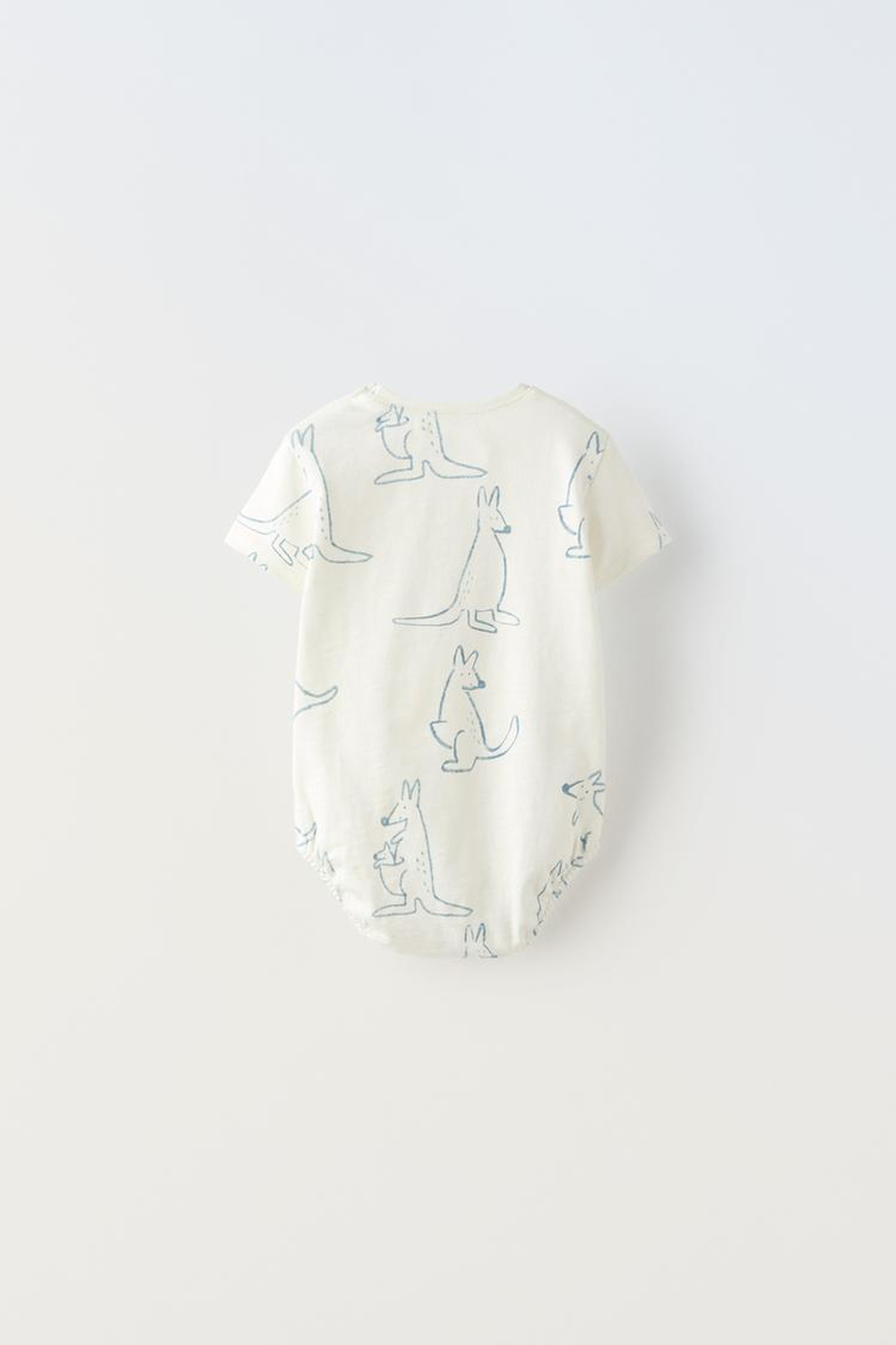 ZARA БОДИ С ПРИНТОМ «КЕНГУРУ», СВЕТЛО-ЗЕЛЕНЫЙ