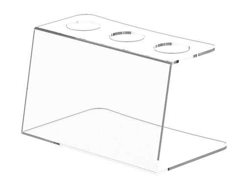 Подставка прозрачная наклонная для рожков и мороженого 3 ячейки, оргстекло
