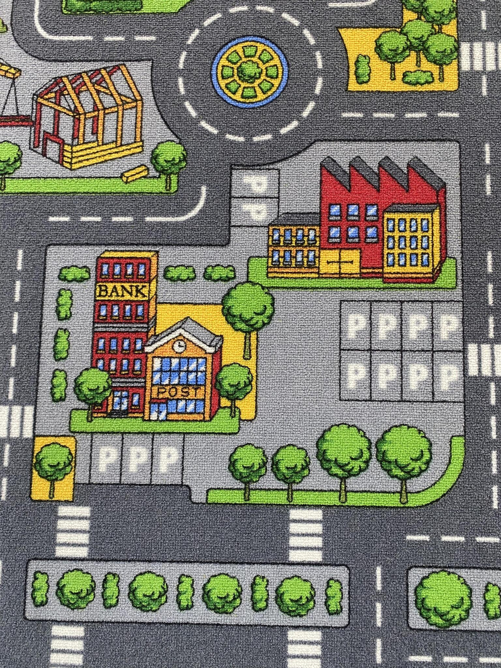 Двусторонний игровой коврик Playmat DUO City Grey+Farm (140*200 см)
