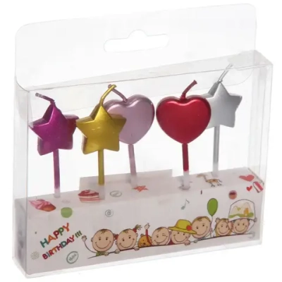 Свечи в торт «Любовные фигуры» (набор 5 шт)