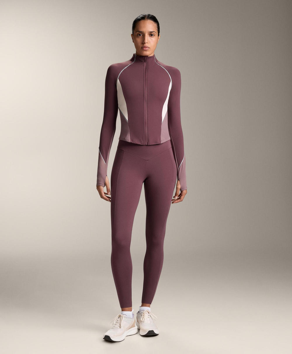 Oysho Легкая теплая светоотражающая куртка, бургунди