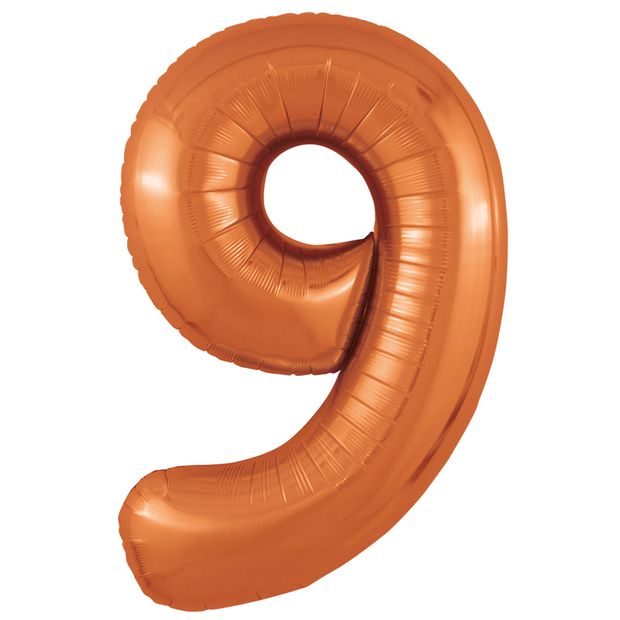 Agura Шар 40'' / 102 см "Цифра 9" Slim Папайя (БГ-60)