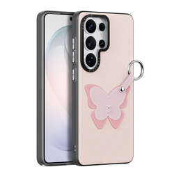 Чехол розового цвета для Samsung Galaxy S26 Ultra, серия Luvy Series Case (со съемным ремешком) от Dux Ducis