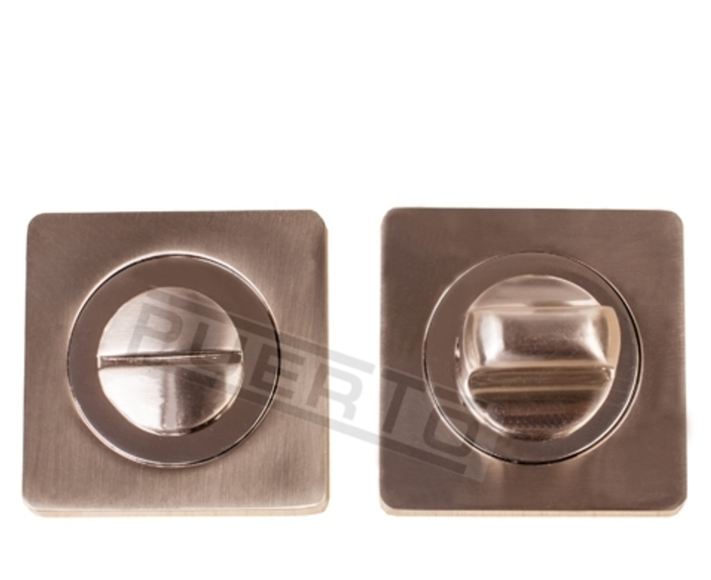 [ТОВАРА НЕТ В НАЛИЧИИ] Завертка квадрат Пуэрто BK AL 02, цвет никель матовый (гарантия - 12 месяцев)