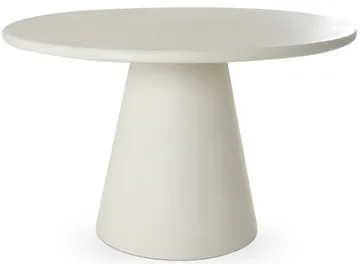 Стол обеденный Gabi белый микроцемент 120