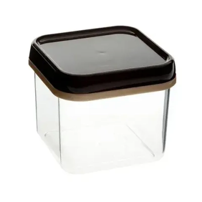 Банка для сыпучих продуктов, 0,6л., квадратная