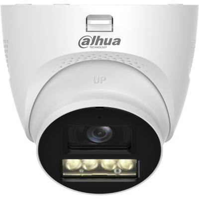 Уличная купольная HDCVI-видеокамера DAHUA DH-HAC-HDW1200TQP-IL-T-0280B, 2Мп; CMOS; объектив 2.8мм; ИК 40м, Led 40м; IP67