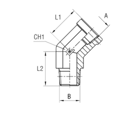 Штуцер FSC45 BSP 3/8 - BSPT 3/8