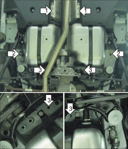 Защита Топл. бака. 3 мм, Сталь. для Land Rover Range Rover Evoque 2011-2019 MOTODOR.13216