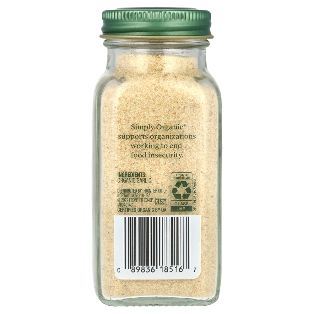 Simply Organic, чеснок в форме порошка, 103 г (3,64 унции)