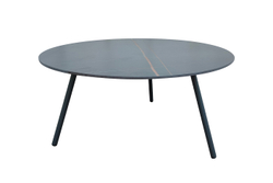 Стол кофейный "ОБЪЯТИЕ (EMBRACE)" уличный черный d100x38см Garda Decor