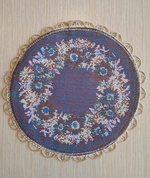 Набор гобеленовых салфеток Васильки и ромашки D20 см 6шт