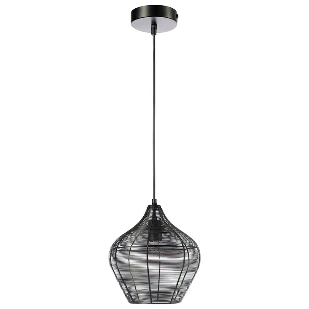 Светильник подвесной vinger, D27х30 см, черный