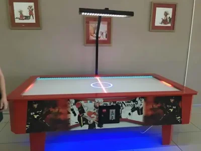 Аэрохоккей (220*120*75 см.) стальное поле + лампа над полем