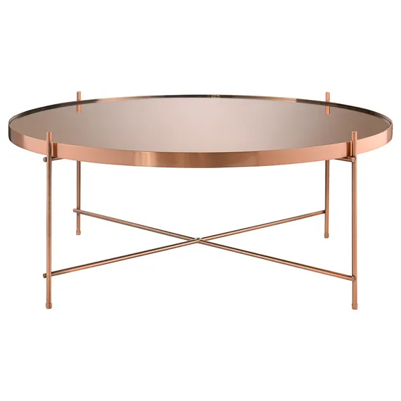 Журнальный столик Josen, Ø85 см, розовый/медный